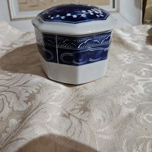 Mikasa plum blossoms sugar bowl with lid